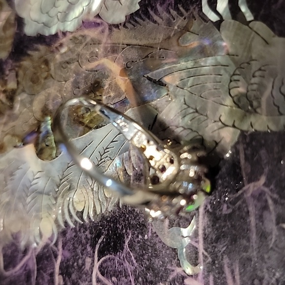 925 Sterling Silver Ring Oval Fire Opal 7x5mm Sapphire Gemstone Jewelry Size 9 - Picture 7 of 9